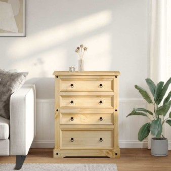 Corona tömör fenyőfa komód 92x48x114 cm