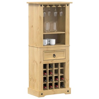 Corona tömör fenyőfa bortartó 56x35x134,5 cm