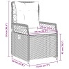 2 db barna polyrattan dönthető kerti szék