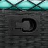 2 db fekete polyrattan dönthető kerti szék