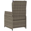 2 db szürke polyrattan dönthető kerti szék