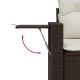 11 részes barna polyrattan kerti ülőgarnitúra párnákkal