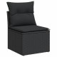 8 részes fekete polyrattan kerti ülőgarnitúra párnákkal 8 részes fekete polyrattan kerti ülőgarnitúra párnákkal