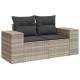 8 részes világosszürke polyrattan kerti ülőgarnitúra párnával 8 részes világosszürke polyrattan kerti ülőgarnitúra párnával