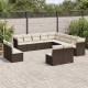 13 részes barna polyrattan kerti ülőgarnitúra párnákkal 13 részes barna polyrattan kerti ülőgarnitúra párnákkal