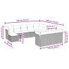 12 részes barna polyrattan kerti ülőgarnitúra párnákkal