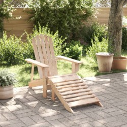 Tömör fenyőfa adirondack szék zsámollyal