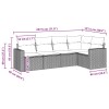 5 részes barna polyrattan kerti ülőgarnitúra párnával