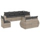 8 részes világosszürke polyrattan kerti ülőgarnitúra párnával 8 részes világosszürke polyrattan kerti ülőgarnitúra párnával