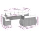 8 részes világosszürke polyrattan kerti ülőgarnitúra párnával 8 részes világosszürke polyrattan kerti ülőgarnitúra párnával