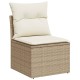 10 részes bézs polyrattan kerti ülőgarnitúra párnával 10 részes bézs polyrattan kerti ülőgarnitúra párnával