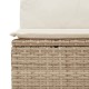 13 részes bézs polyrattan kerti ülőgarnitúra párnákkal