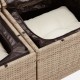 6 részes bézs polyrattan kerti ülőgarnitúra párnával