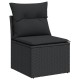 6 részes fekete polyrattan kerti ülőgarnitúra párnákkal 6 részes fekete polyrattan kerti ülőgarnitúra párnákkal