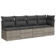 11 részes szürke polyrattan kerti ülőgarnitúra párnákkal 11 részes szürke polyrattan kerti ülőgarnitúra párnákkal