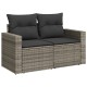11 részes szürke polyrattan kerti ülőgarnitúra párnákkal 11 részes szürke polyrattan kerti ülőgarnitúra párnákkal