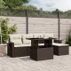 6 részes barna polyrattan kerti ülőgarnitúra párnával 6 részes barna polyrattan kerti ülőgarnitúra párnával