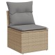 11 részes bézs polyrattan kerti ülőgarnitúra párnákkal 11 részes bézs polyrattan kerti ülőgarnitúra párnákkal