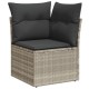 11 részes világosszürke polyrattan kerti ülőgarnitúra párnákkal 11 részes világosszürke polyrattan kerti ülőgarnitúra párnákkal