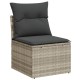 11 részes világosszürke polyrattan kerti ülőgarnitúra párnákkal 11 részes világosszürke polyrattan kerti ülőgarnitúra párnákkal