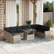 11 részes világosszürke polyrattan kerti ülőgarnitúra párnákkal 11 részes világosszürke polyrattan kerti ülőgarnitúra párnákkal