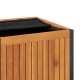 Tömör akácfa és acél kültéri párnatartó láda 110x45x42/53 cm