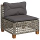 10 részes szürke polyrattan kerti ülőgarnitúra párnákkal 10 részes szürke polyrattan kerti ülőgarnitúra párnákkal