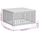 10 részes szürke polyrattan kerti ülőgarnitúra párnákkal 10 részes szürke polyrattan kerti ülőgarnitúra párnákkal
