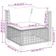 10 részes szürke polyrattan kerti ülőgarnitúra párnákkal 10 részes szürke polyrattan kerti ülőgarnitúra párnákkal
