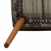 Kert étkező szett párnával 3 pcs szürke polirattan