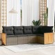 5 részes szürke polyrattan kerti ülőgarnitúra párnákkal 5 részes szürke polyrattan kerti ülőgarnitúra párnákkal