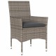 11 részes szürke polyrattan/üveg kerti ülőgarnitúra párnákkal 11 részes szürke polyrattan/üveg kerti ülőgarnitúra párnákkal