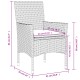 11 részes szürke polyrattan/üveg kerti ülőgarnitúra párnákkal 11 részes szürke polyrattan/üveg kerti ülőgarnitúra párnákkal