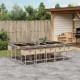 11részes vegyes bézs polyrattan kerti étkezőgarnitúra párnákkal 11részes vegyes bézs polyrattan kerti étkezőgarnitúra párnákkal