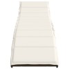 2 db barna polyrattan napozóágy párnával