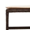4 db barna polyrattan kerti szék párnával 40x40x35 cm