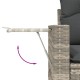 8 részes világosszürke polyrattan kerti ülőgarnitúra párnával