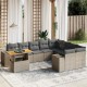 10 részes szürke polyrattan kerti ülőgarnitúra párnákkal 10 részes szürke polyrattan kerti ülőgarnitúra párnákkal