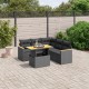 6 részes fekete polyrattan kerti ülőgarnitúra párnákkal 6 részes fekete polyrattan kerti ülőgarnitúra párnákkal