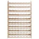 Tömör fenyőfa bortartó állvány 72,5 x 25 x 111,5 cm