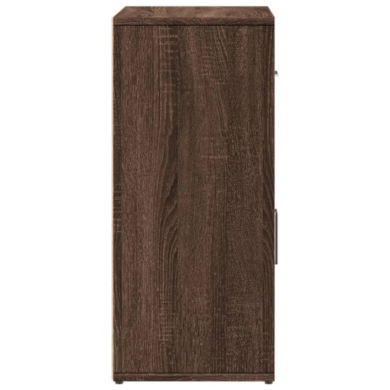 2 db barna tölgy színű szerelt fa tálalószekrény 60x31x70 cm