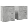 2 db betonszürke szerelt fa tálalószekrény 60 x 31 x 70 cm