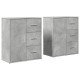 2 db betonszürke szerelt fa tálalószekrény 60 x 31 x 70 cm