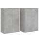 2 db betonszürke szerelt fa tálalószekrény 60 x 31 x 84 cm 2 db betonszürke szerelt fa tálalószekrény 60 x 31 x 84 cm