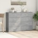 2 db betonszürke szerelt fa tálalószekrény 60 x 31 x 84 cm 2 db betonszürke szerelt fa tálalószekrény 60 x 31 x 84 cm