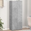 Betonszürke szerelt fa irattartó szekrény 60 x 32 x 153 cm