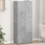 Betonszürke szerelt fa irattartó szekrény 60 x 32 x 153 cm
