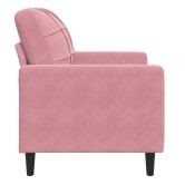 Rózsaszín bársony kanapéfotel 60 cm