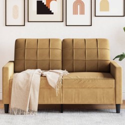 Kétszemélyes barna bársony kanapé 120 cm