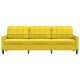 3 személyes sárga bársony kanapé 210 cm